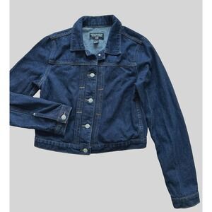 Polo‎ Jeans Co Ralph Lauren Women size Small  Blue Denim Cropped Jean Jacket